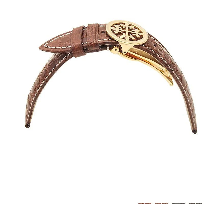 Часы с ремешком из кожи крокодила ремешок вместо patek philpe для мужчин и женщин