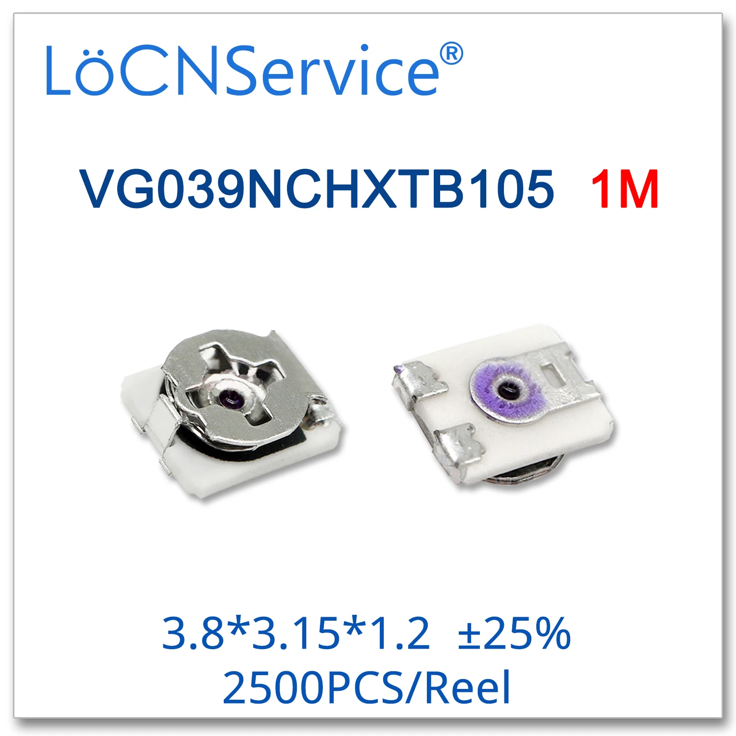 LoCNService 3*3 3 8*3 15*1 2 25% VG039NCHXTB105 1M SMD OHM Высокое качество|Запасные части| |