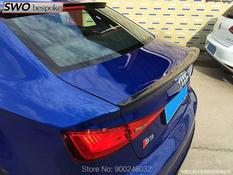 

УГЛЕРОДНЫЙ спойлер для Audi A3 s3 2014-2017, крыло багажника, крышка багажника, автомобильный Стайлинг
