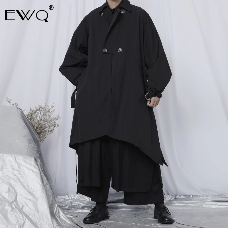 EWQ / 2020 Новый нишевый Дизайн Мужской плащ Свободное пальто для мужчин