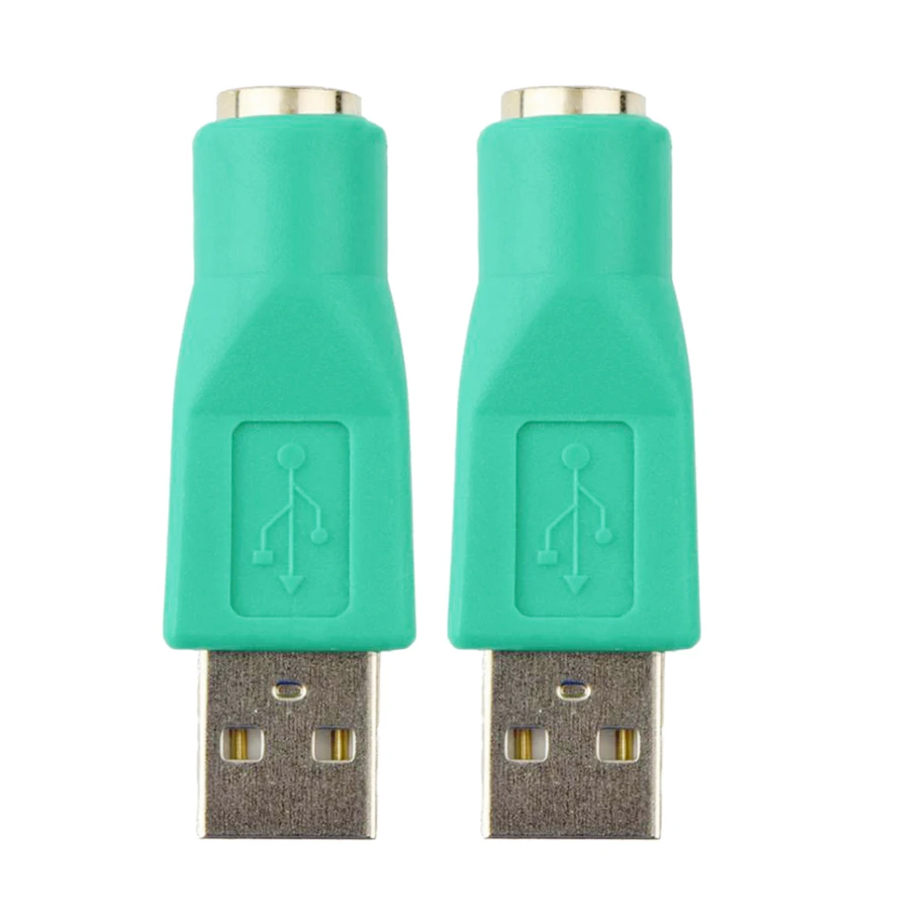 2 шт. пластиковая PS2 клавиатура мышь к USB Type-A Конвертор разъем Женский мужчине