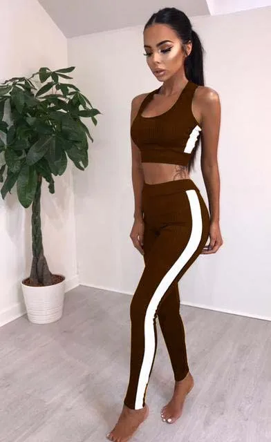 Женский спортивный костюм с укороченным топом однотонная кофта для бега и