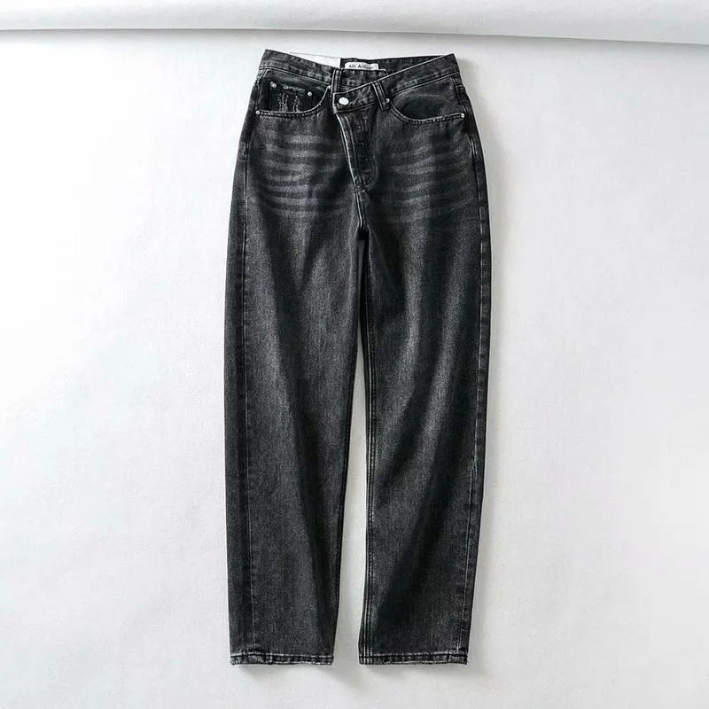 

Women Jeans Spring and Autumn New European and American Women Clothing Fashion Washed High Waist Jeans