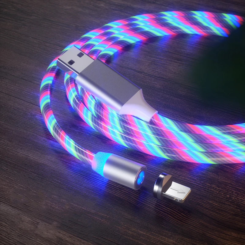Magnetic Cable USB Type C LED Lighting fast Charging Micro Charger Wire for iPhone Huawei Samsung | Мобильные телефоны и