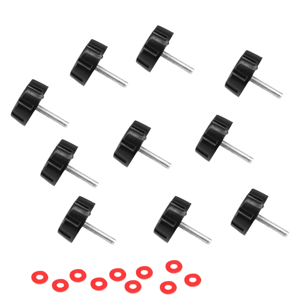 10 Pcs. 2mm Plastic Screw Knob Replacement Screws Nuts For Fishing Reel Stationary Roller Handle | Спорт и развлечения