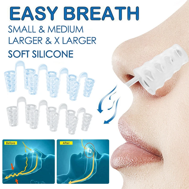 

1/4/8PCS Snoring Solution Anti Snoring Devices Snore Stopper Nose Vents Dilators Sleeping Aid Breathing Apnea Guard Anti Ronco