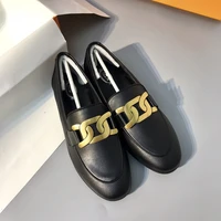 loafers fallwinter 2021 new lazy shoelace a pedal solid color flat shoes muller casual british temperament retro womens shoes
