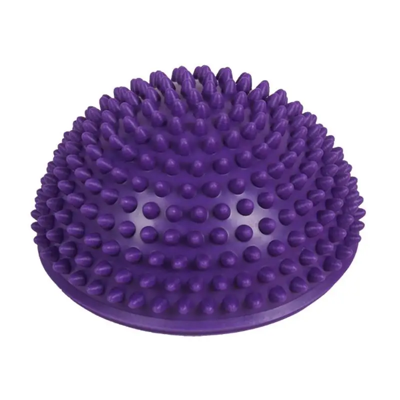 Purple Надувные полусферические мячи для йоги, PVC массажный фитбол, инструктор по упражнениям, Балансирующий мяч для спортзала, пилатеса, спорта, фитнеса, новое поступление - Цвет: Purple