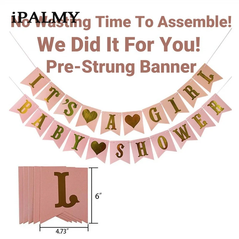 Ipalmay Baby Shower баннер это девочка розовый набор детский пол раскрыть День Рождения