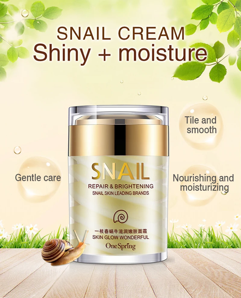 Snail Extract Repair Face Cream Anti Wrinkle Facial Cream Tightening, Whitening, Moisturizing Lifting Skin care onespring