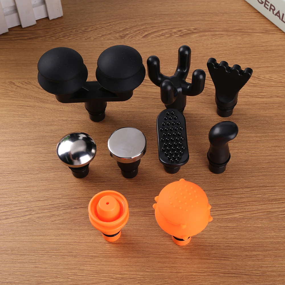 

9 шт./компл. расслабления тела лицевой массажер пистолет бреющая головка Массажная Головка Комплект мышц Фитнес Вес потери релаксирующий ма...