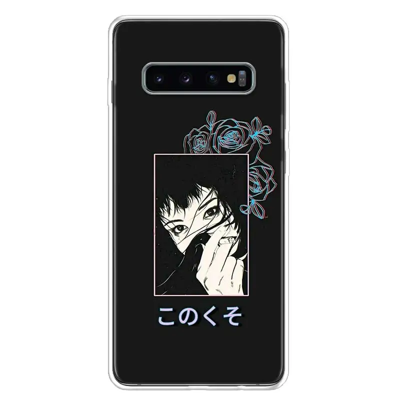 Japanese anime girls aesthetics Phone Case For Samsung Galaxy Note 20 Ultra 10 Lite 9 8 A70 A50 A40 A30 A20E A10 A9 A8 A7 A6 Plu | Мобильные