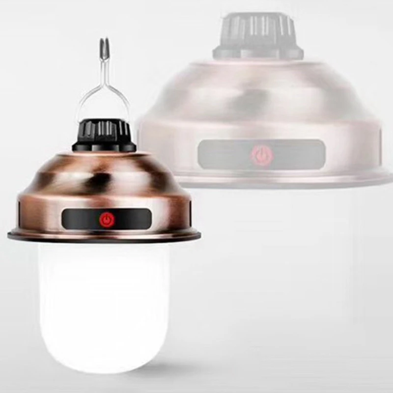 

Rechargeable Portable Lanterns Bronze Outdoor Led Camping Tent Lamp