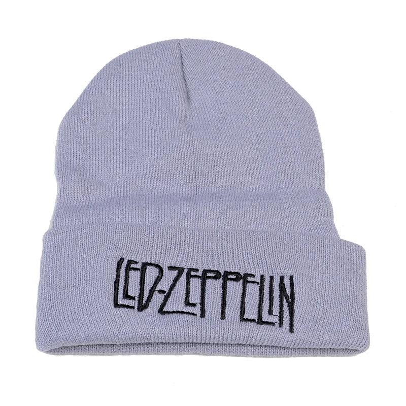 Led zeppelin band rock вязаная шапка мужская хип-хоп народная рок шапочка Женская Панк письмо вышивка зимняя теплая шапка хип-хоп