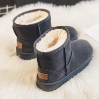 winter womens snow boots suede thick ankle boots womens waterproof and warm ankle boots plus velvet non slip womens boots