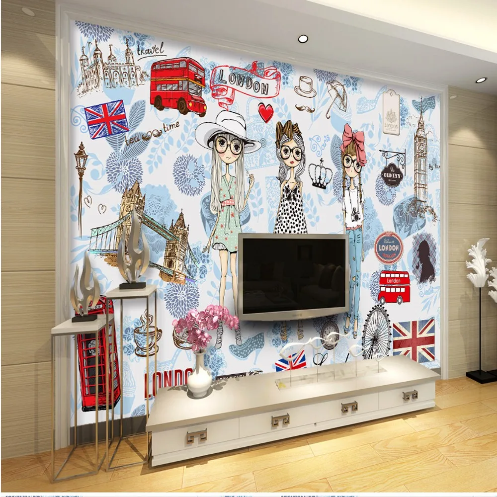 Drop Shipping Custom Wallpaper Mural Fashion Clothing Store Tooling Background Wall Painting Garment Commercial | Обустройство дома