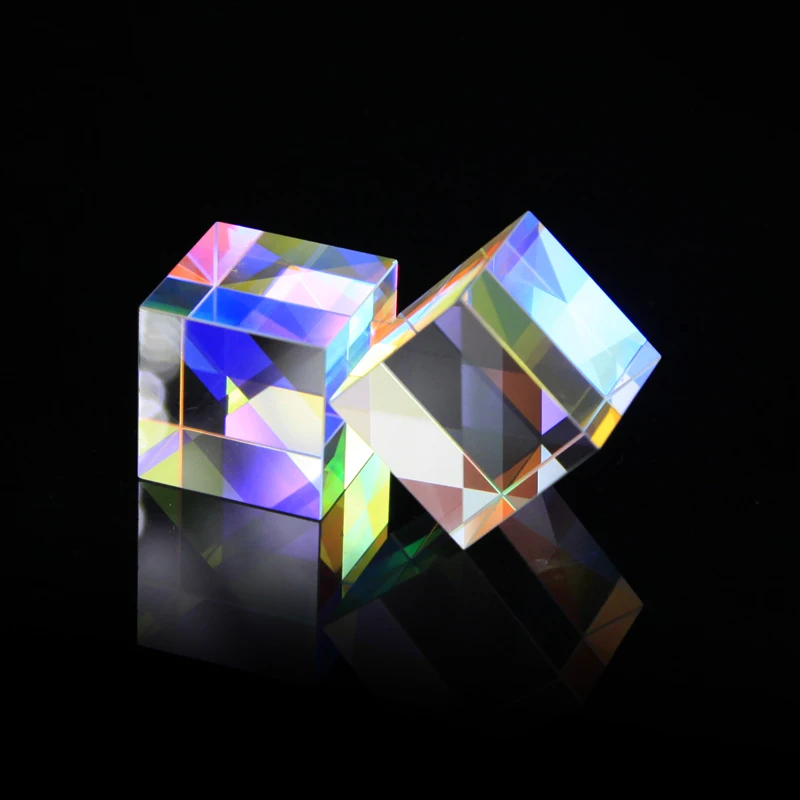 Оптический Цвет стекло кубическая Призма: 6 стронние Кубики светильник X Cube