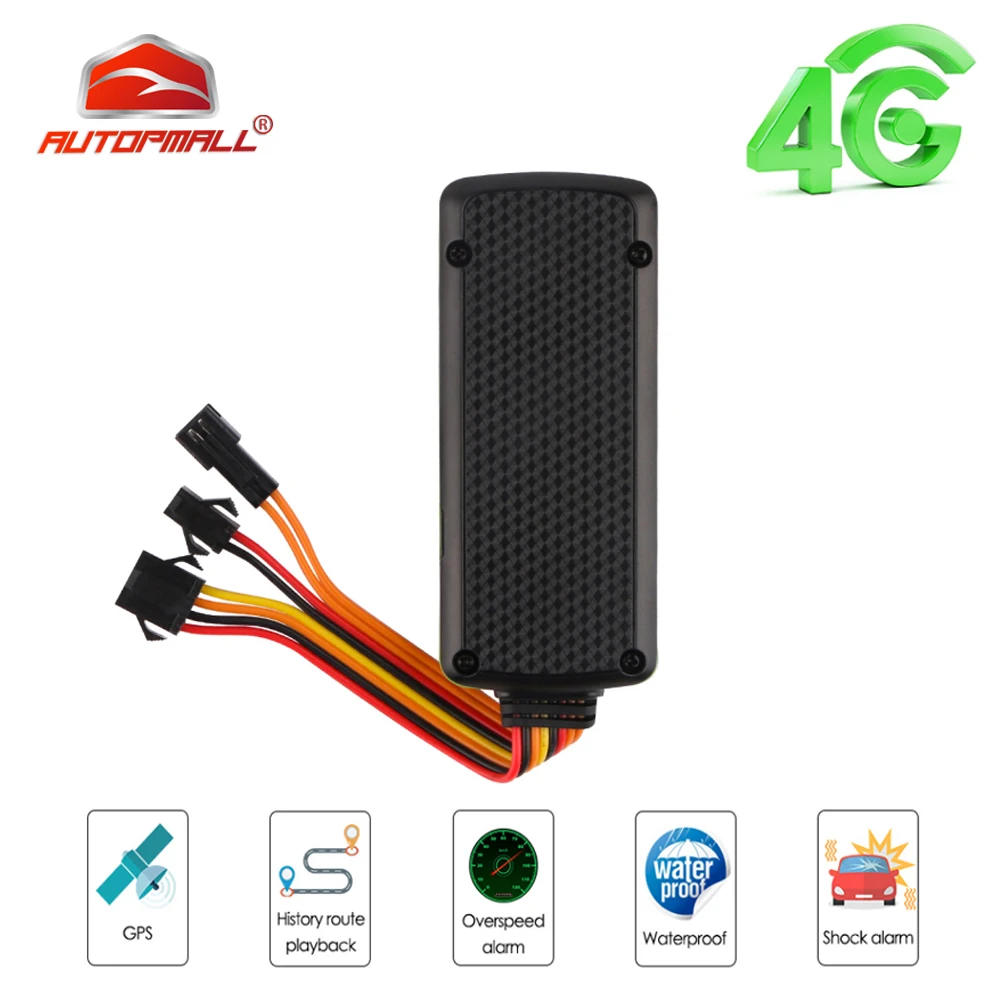 GPS трекер Автомобильный 4G мини с функцией SOS защитой от воды и управлением через