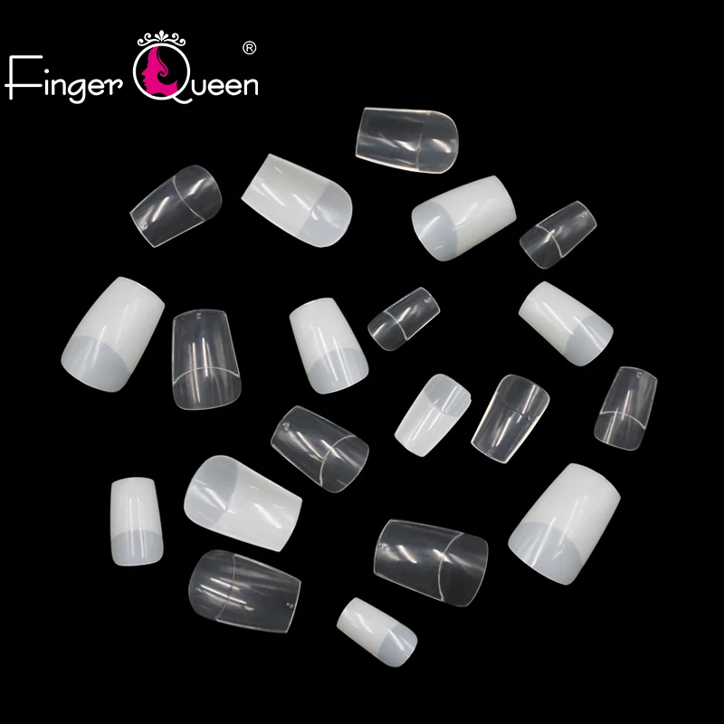 Накладные ногти 100 шт. натуральные/прозрачные французские подходят для