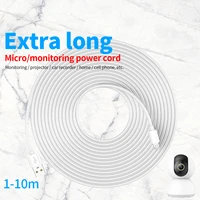 5m 10m extra long micro usb charger cable for usb power supply surveillance yi ip camera remote wiring microusb charging wire