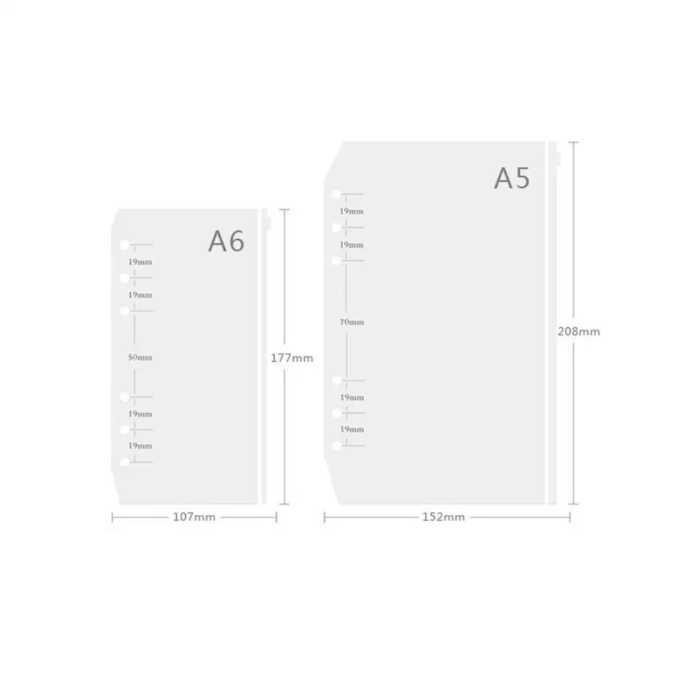 

1PC PVC Zipper Storage Bag Loose-Leaf Book information A6 Accessories Inner Core Book Bags Loose-Leaf Storage A5 DIY V7G4