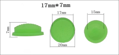 17mmX7mm Green 20 шт. хвост водонепроницаемый переключатель кнопка резиновая Кнопка Светодиодный заряд блики фонарик переключатель аксессуары уплотнение резиновая крышка - Цвет: 17mmX7mm Green
