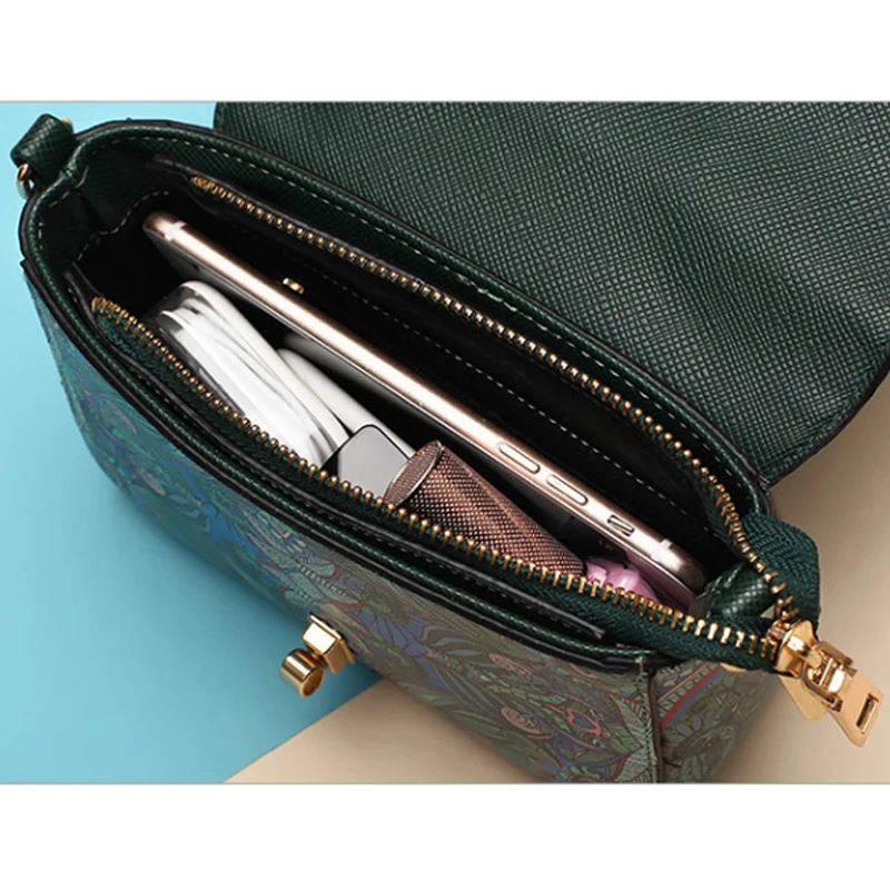 Модная Маленькая женская сумка на плечо с мультяшным принтом миниатюрная