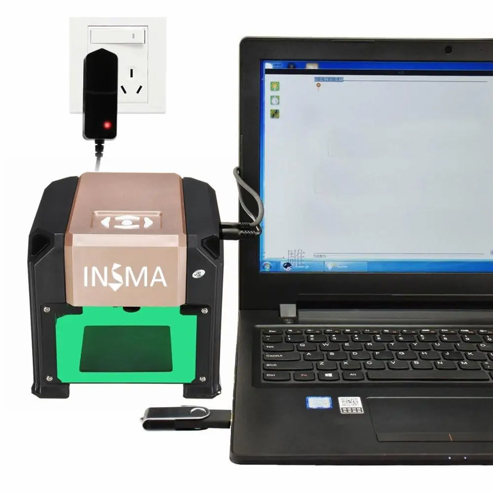 Лазерный гравер 3000 МВт с USB настольный принтер DIY для нанесения логотипа и