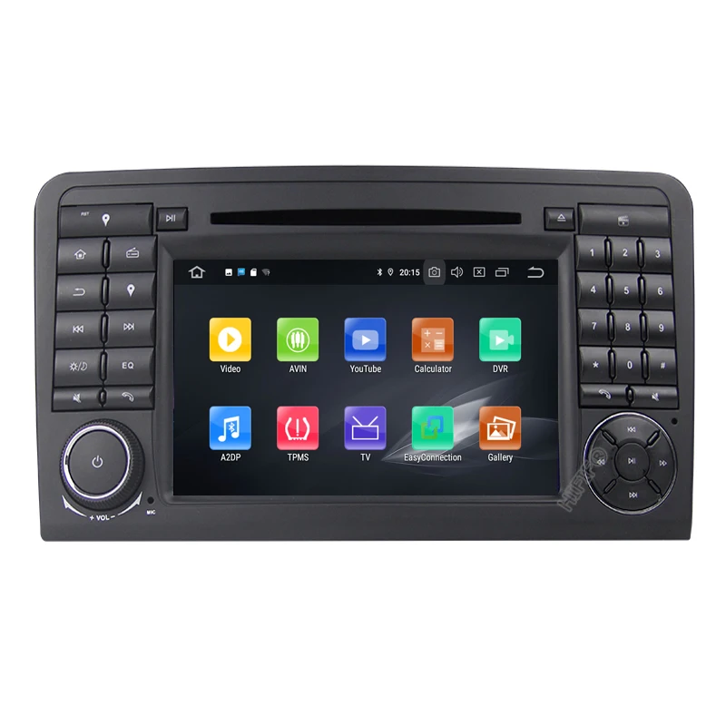 Автомобильный DVD-плеер Восьмиядерный процессор 7 дюймов Android 10 0 GPS для Mercedes Benz ML W164