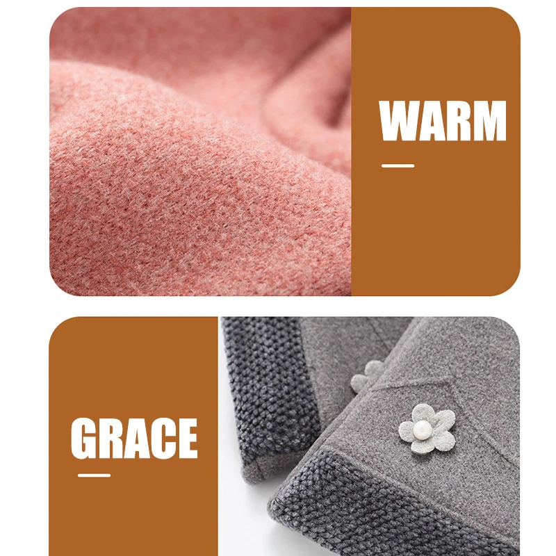 Модные женские перчатки Grace зимние винтажные с закрытыми пальцами для вождения