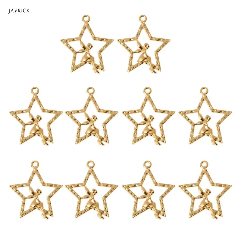 10 шт. Милая Фея Звезда Смола рамка Подвеска Установка в открытую рамку