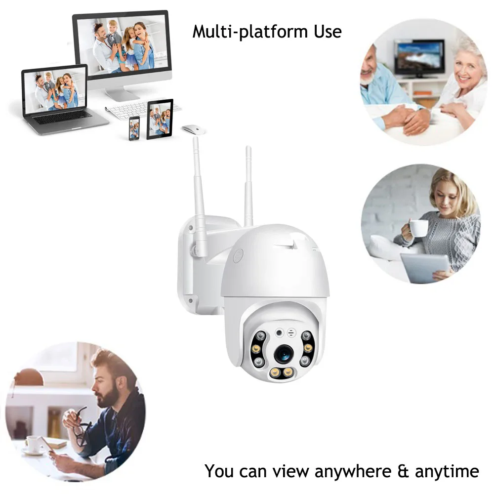 2MP 1080P ip-камера WiFi Беспроводная PTZ скоростная купольная камера видеонаблюдения IR Onvif камера наружного видеонаблюдения Водонепроницаемая двухсторонняя аудио