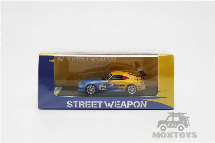 

Street Weapon 1:64 Honda S2000 Spoon Yellow Blue Diecast Model Car