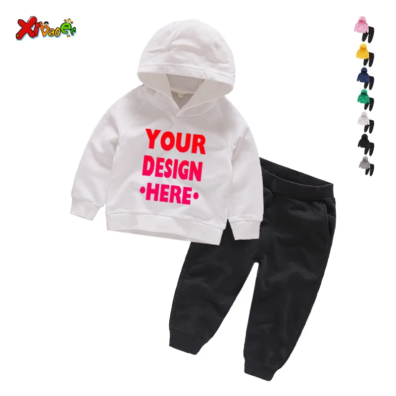 

custom design your own clothes Girls hooded set fashion Suit New Boys Hoodies Girl Hoodies Sweatshirts Costume Kids Hoodies Logo
