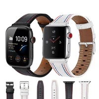 leather strap for apple watch 7 band 45mm 41mm breathable bracelet band for iwatch 6 5 4 se 44mm 40mm series 3 42mm 38mm correa