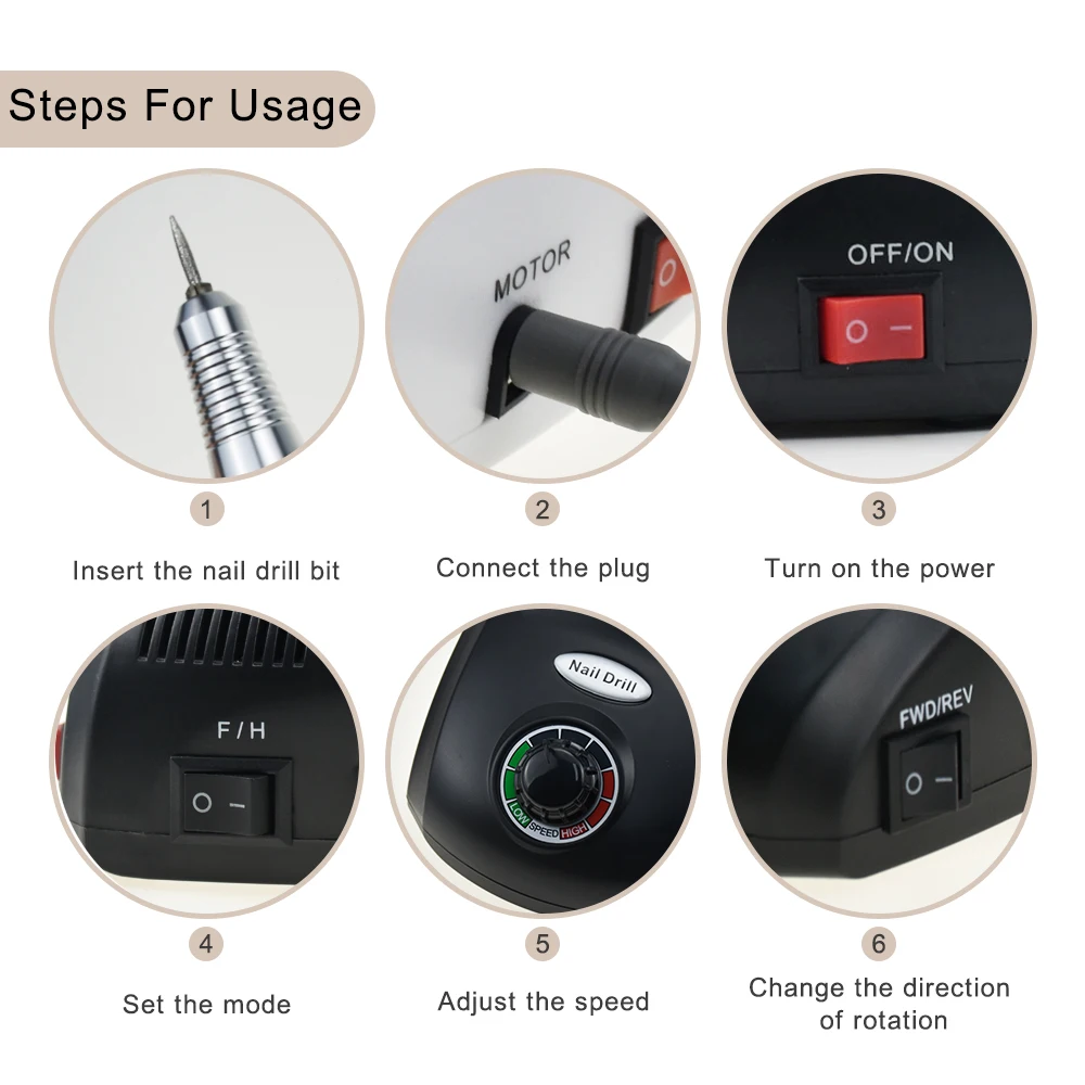 35000 об./мин лак для ногтей дрель машина маникюра электронная пилка маникюрный