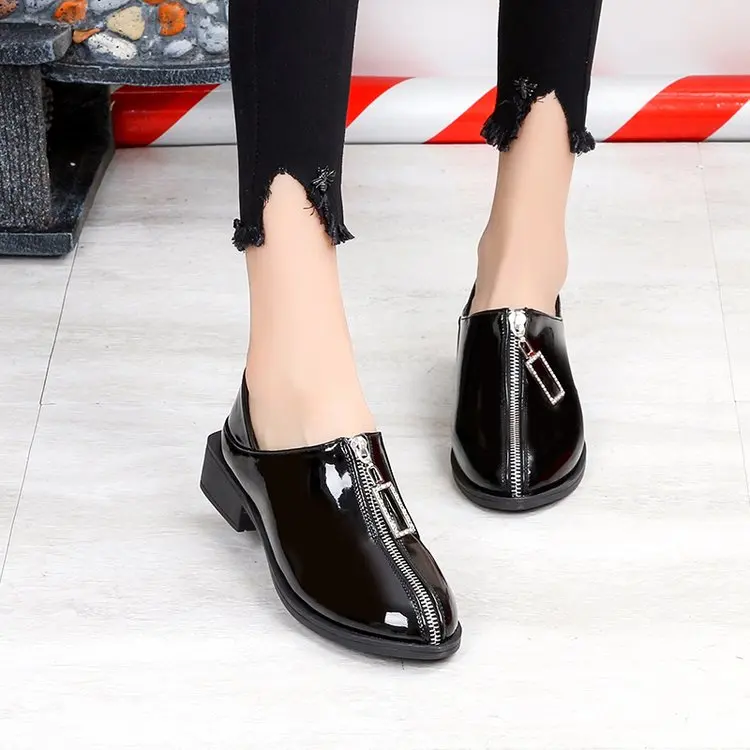 Осенне зимний стиль Женская мода девушки женщины Повседневное лакированные