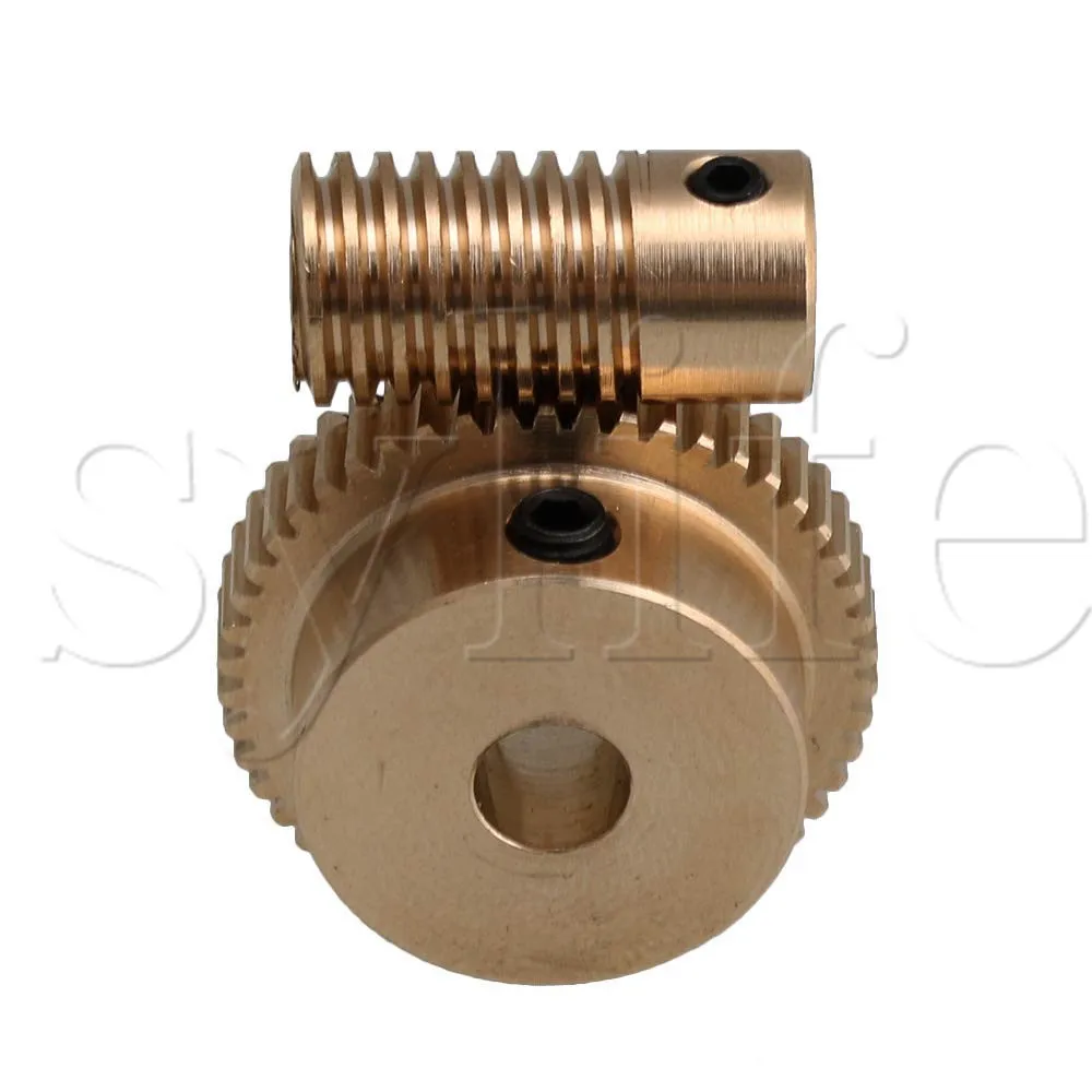 Желтый Модуль 0 5 50 зубьев латунь Червячное колесо передач &amp 3 17 мм диаметр