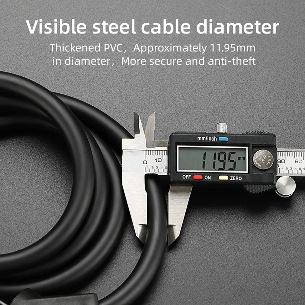 

1.2/1.5m Bike Lock Bicycle 4 Digit Code Combination Bicycle Lock Bicycle Security Lock Bicycle Equipment MTB Anti-theft Lock