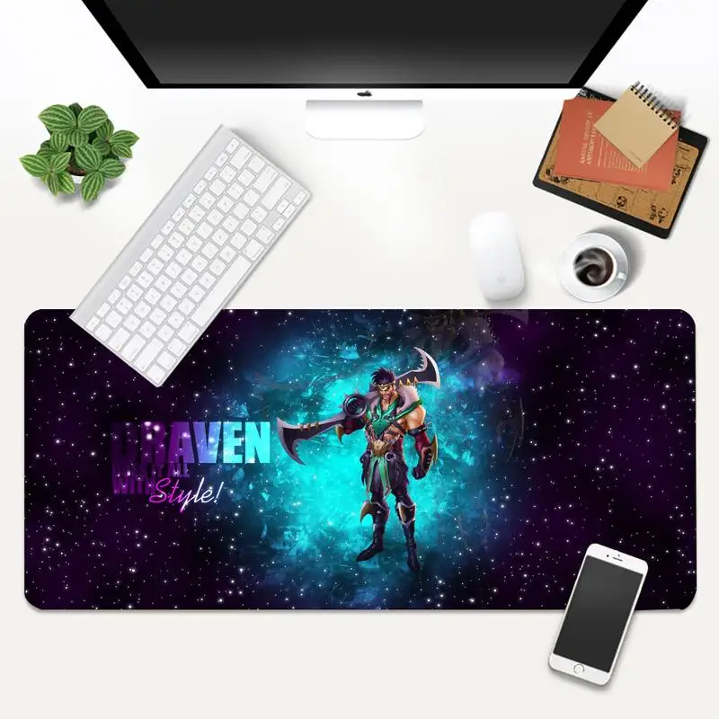 

gladiator draven Large Mouse pad PC Computer mat Gaming Mousepad XL Large Gamer Keyboard PC Desk Mat Computer Tablet Mouse Pad