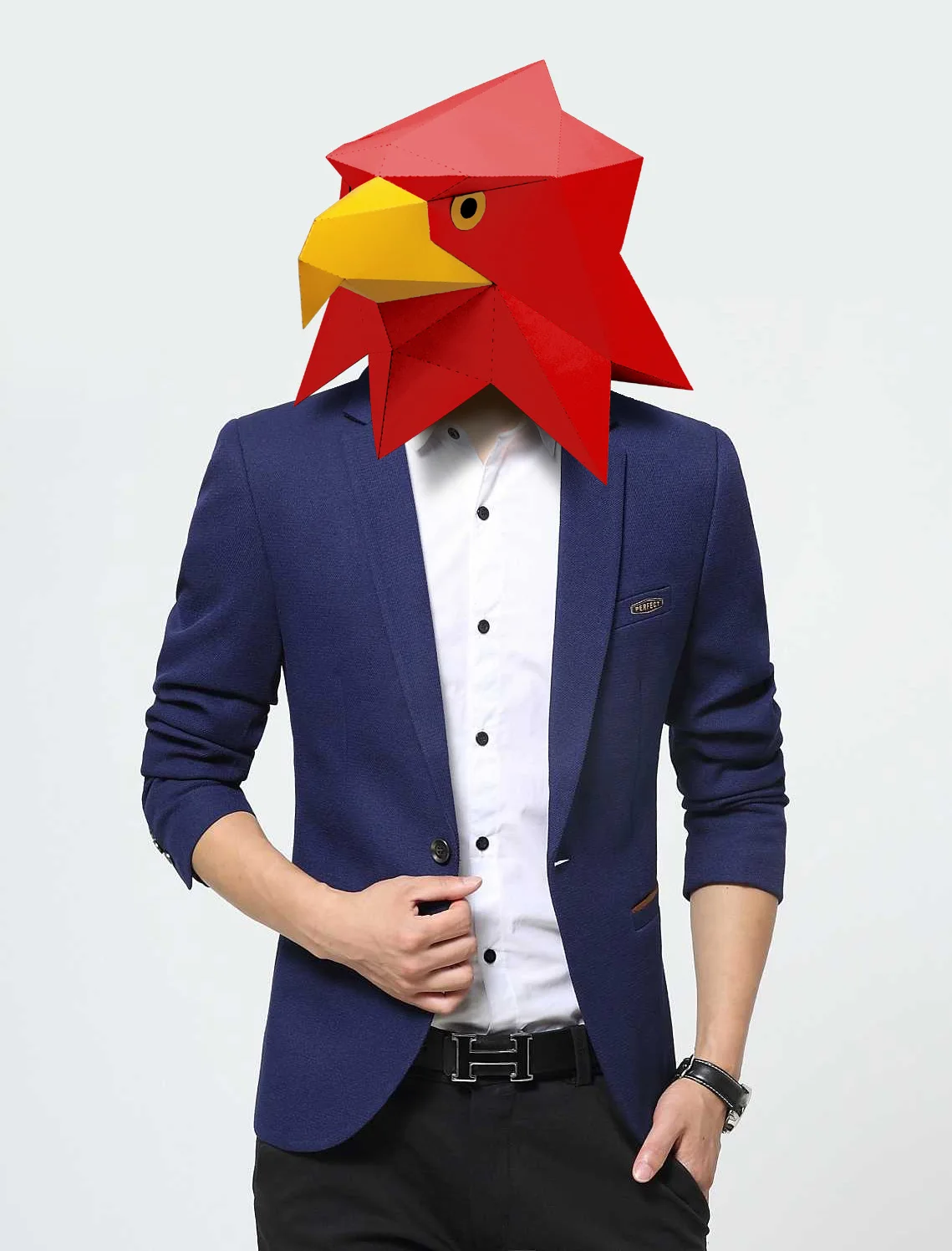 

Бумага маска 3D Whitehawk животных Бумага модель Хэллоуин костюм; Маска для косплея «сделай сам» Бумага ремесло