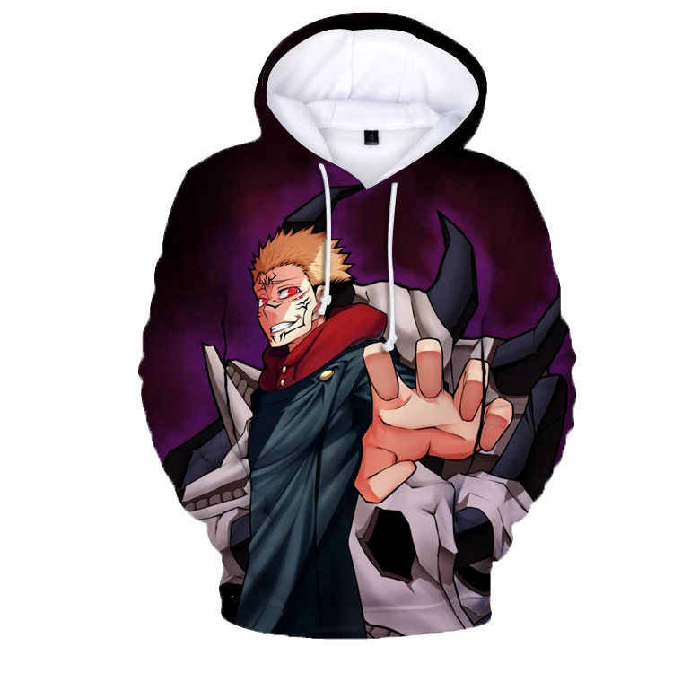 

Jujutsu Kaisen 3D New Hoodies Japanese Anime Fashion Streetwear Sweatshirt Gojo Satoru 3D Printing Men and Women's Loose Hoodies