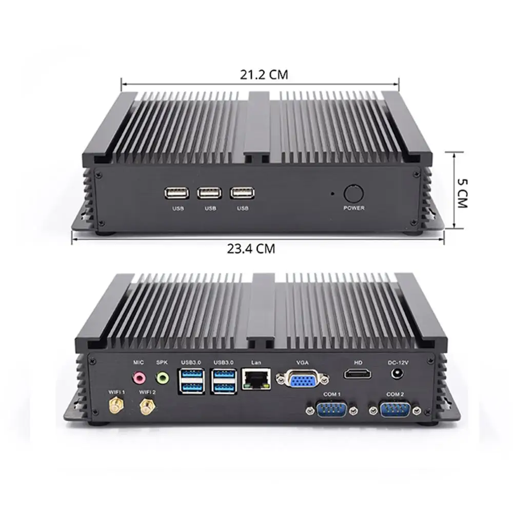 Промышленный мини компьютер VENOEN Core i5 7200U i3 7100U ddr4 windows 10 linux i7 4500U Celeron 1007U HD VGA|Мини ПК|