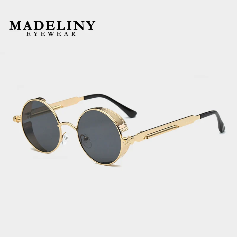 Женские и мужские круглые солнцезащитные очки MADELINY брендовые дизайнерские