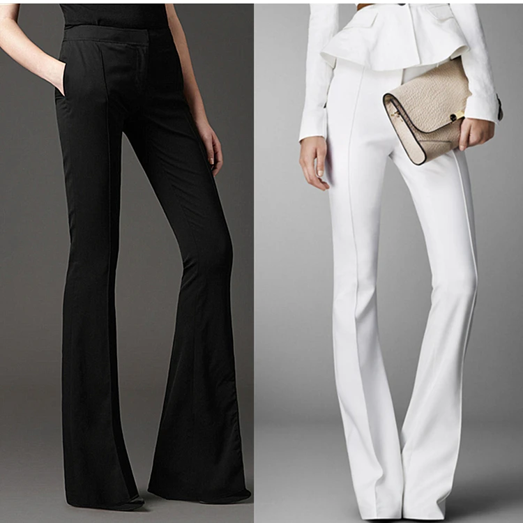 

Longer Size Can fit 160cm -200cm height flare pants 2020 new Fashion brand England style slim was thin high waist trousers WQ03