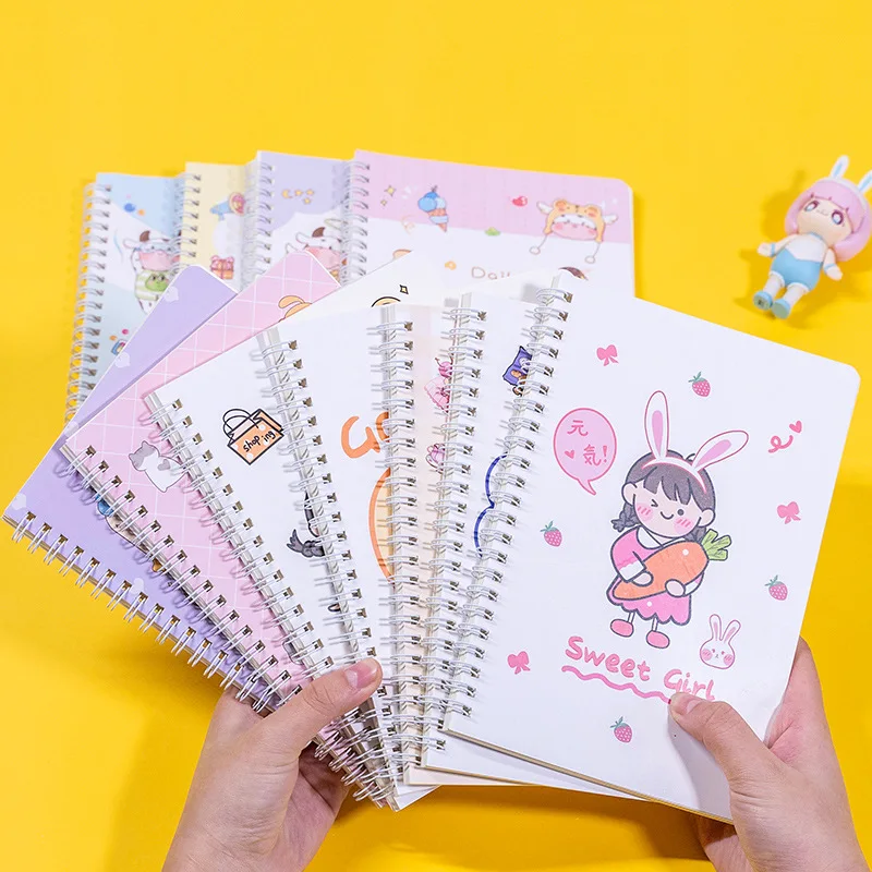 

New A5 Simple Thick Coil Loose-leaf Notebook Four Random One Student Stationery Office School Record Supplies