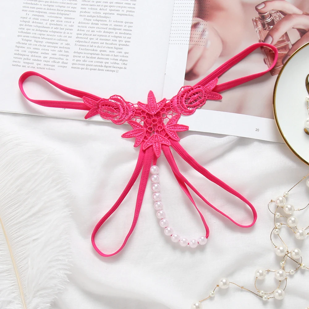 Женские штаны трусы с цветочной вышивкой сексуальные открытые стринги нижнее