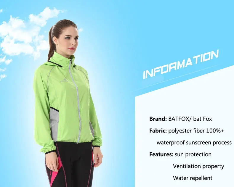 BATFOX куртка для велоспорта, водонепроницаемая ветровка, ветровка с защитой от ультрафиолета, повседневная спортивная куртка с капюшоном для бега, рыбалки, велоспорта, пешего туризма