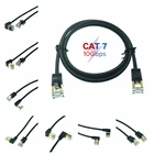Сетевой кабель Ethernet Cat 7, 10 Гбитс, UTP, совместимый с Cat6 патчкорд, 90 градусов, правый, левый, вверх, угол