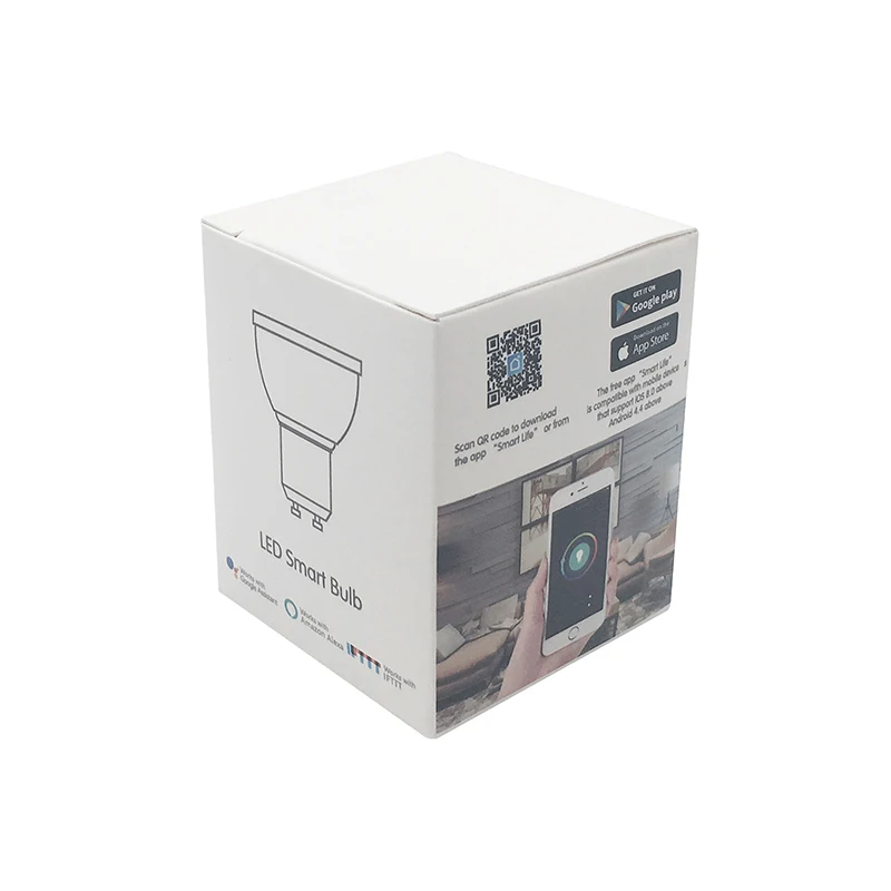 GU10 RGBW Wi-Fi умная лампа дистанционное управление Wi-Fi переключатель света Led Изменение цвета лампа для IOS Android работа с Alexa google Home